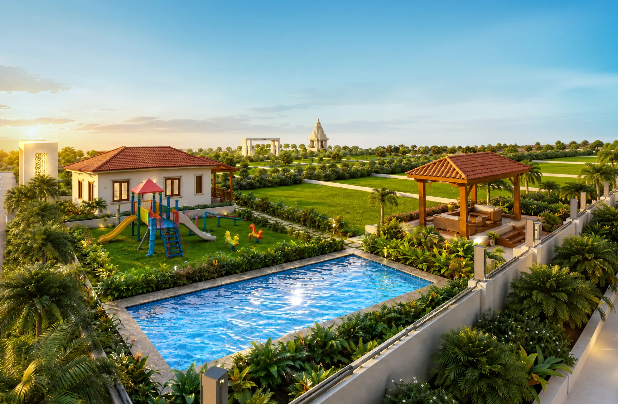 Play and Pergola Master Area